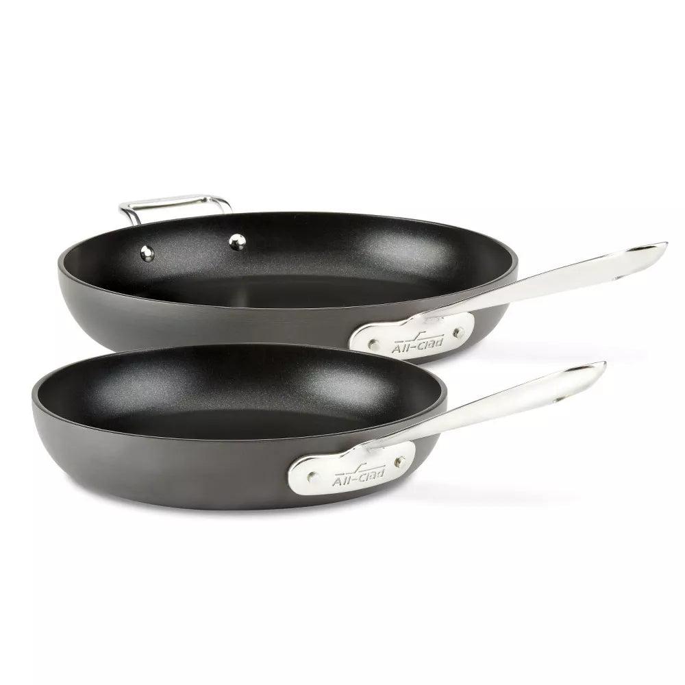 All-Clad Hard Anodized Nonstick Cookware, 2 Piece Fry Pan Set, 10.5 and 12 inch - Bellso